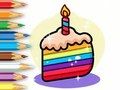 खेल रंग भरने वाली किताब: जन्मदिन का केक ऑनलाइन खेल रंग भरने वाली किताब: जन्मदिन का केक ऑनलाइन