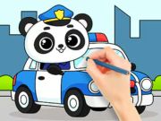 खेल रंग भरने वाली किताब: पुलिस पांडा  ऑनलाइन