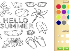 खेल Hello Summer Coloring Book for Kids ऑनलाइन