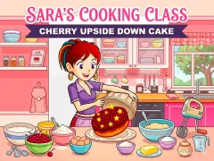 खेल Sara’s Cooking Class: Cherry Upside Down Cake ऑनलाइन