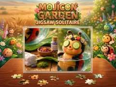 खेल Mojicon Garden Jigsaw Solitaire! ऑनलाइन
