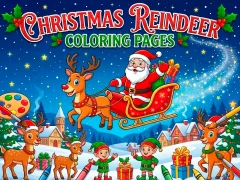 खेल Christmas Reindeer Coloring Pages ऑनलाइन