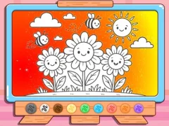 खेल Coloring Book: Happy Flower ऑनलाइन