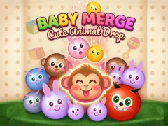 खेल Baby Merge Cute animal drop ऑनलाइन