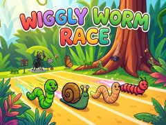 खेल Wiggly Worm Race ऑनलाइन