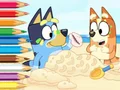 खेल Coloring Book: Bluey On The Beach ऑनलाइन