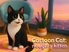 खेल Cartoon Сat: naughty kitten ऑनलाइन