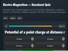 खेल Electro-Magnetism - Knockout Quiz ऑनलाइन