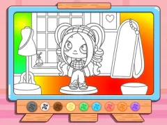 खेल Coloring Book: Avatar Girl Dress Up Shopping ऑनलाइन