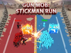 खेल Gun Mob: Stickman Run ऑनलाइन