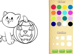 खेल Halloween Coloring Book ऑनलाइन