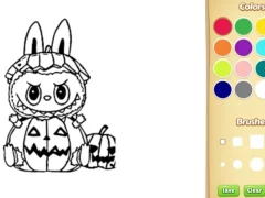 खेल Halloween Labubu Coloring & Drawing Game ऑनलाइन