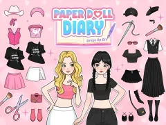 खेल Paper Doll Diary: Dress Up DIY ऑनलाइन