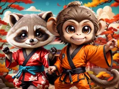 खेल Kung-Fu Little Animals ऑनलाइन
