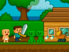 खेल Baby Noob Help! Steve ऑनलाइन