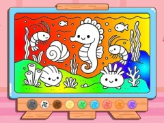 खेल Coloring Book: Kawaii Sea Animals ऑनलाइन