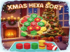 खेल Xmas Hexa Sort ऑनलाइन