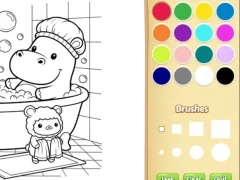 खेल Cozy Friends Coloring Book for Kids ऑनलाइन