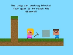 खेल Lady And Nubik Build And Dig ऑनलाइन