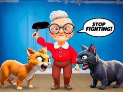 खेल Cat and Granny ऑनलाइन