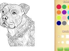 खेल Dog Coloring Book for Adults ऑनलाइन