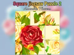 खेल Square jigsaw Puzzle 2  Assemble Flowers ऑनलाइन