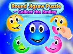 खेल Round jigsaw Puzzle - Collect the Smiley ऑनलाइन