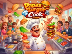 खेल Papas Burger Cook ऑनलाइन