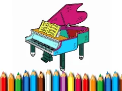 खेल Back To School: Piano Coloring Book ऑनलाइन