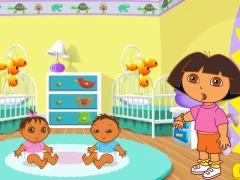 खेल Dora the Explorer Dora's Playtime with the Twins ऑनलाइन