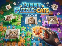 खेल Funny Puzzle: Cats ऑनलाइन