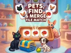 खेल Pets, Find and Merge Tile Match ऑनलाइन