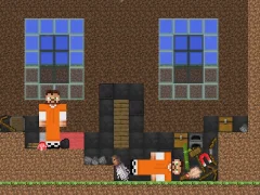 खेल Escape from the prison in Mineblock! Destruction! ऑनलाइन