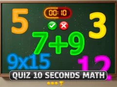 खेल Quiz 10 Seconds Math ऑनलाइन