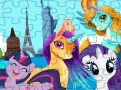 खेल Unicorns Travel The World Puzzle ऑनलाइन