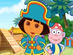 खेल Dora The explorer Dora's Pirate Boat Treasure Hunt ऑनलाइन