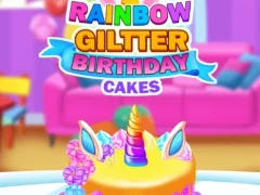 खेल Rainbow Glitter Birthday Cakes ऑनलाइन