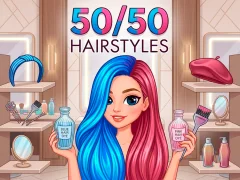 खेल 50/50 Hairstyles ऑनलाइन
