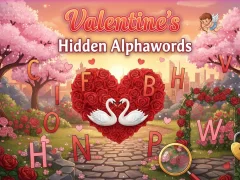 खेल Valentine's Hidden Alphawords ऑनलाइन