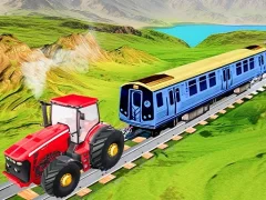 खेल Chain Tractor Train Towing Game 3D ऑनलाइन
