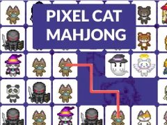 खेल Pixel cat mahjong ऑनलाइन