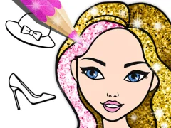 खेल Fashion Coloring Book Glitter ऑनलाइन