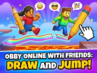 खेल Obby online with friends: Draw and Jump! ऑनलाइन