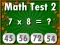 खेल Math Test 2 ऑनलाइन