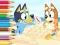 खेल Coloring Book: Bluey On The Beach ऑनलाइन