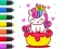 खेल Coloring Book: Unicorn Cupcake ऑनलाइन