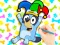 खेल Coloring Book: Clown Bluey ऑनलाइन