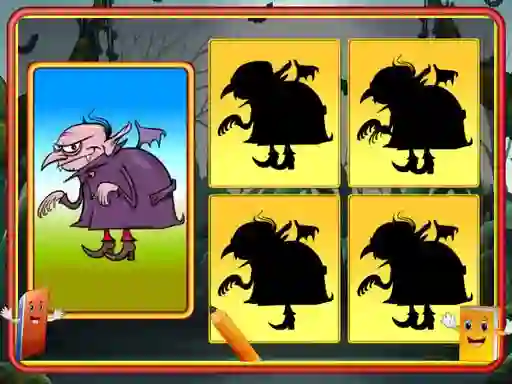 खेल Shadow Match Halloween ऑनलाइन