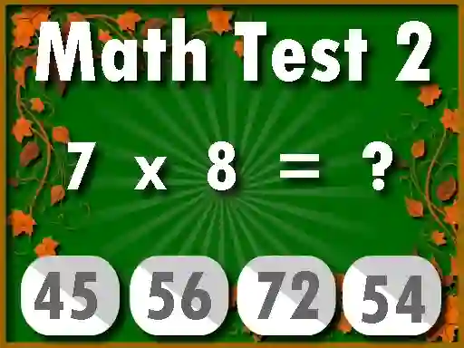 खेल Math Test 2 ऑनलाइन