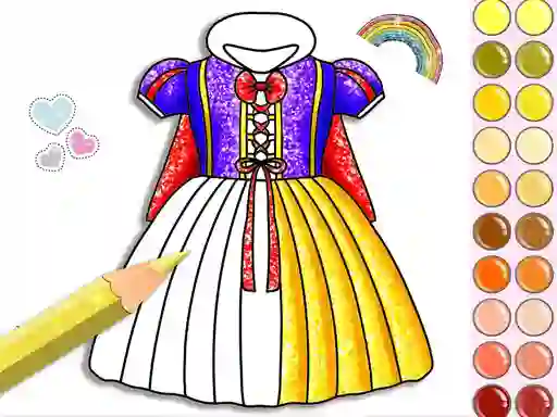 खेल Princess Glitter Coloring ऑनलाइन